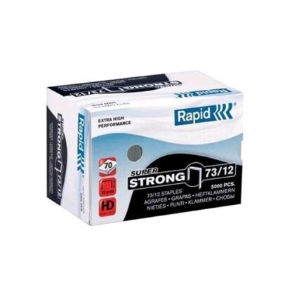 RAPID PUNTI METALLICI ZINCATI 73/12 MM PER ALTI SPESSORI CONFEZIONE 5.000 PUNTI