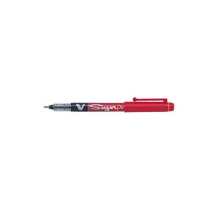 PILOT V SIGNPEN PENNA PUNTA IN FIBRA 2 mm COLORE ROSSO CONF. 12 Pz.