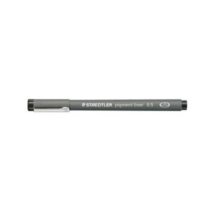 STAEDTLER PIGMENT LINER PENNA PUNTA IN FIBRA 0.5 mm COLORE NERO CONF. 10 Pz.