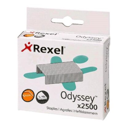 REXEL ODYSSEY PUNTI METALLICI PER GRANDI VOLUMI 60 FOGLI ARGENTO 2.500 PEZZI
