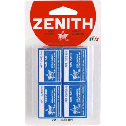 ZENITH PUNTI METALLICI 130/E 6/4 MM BLISTER 4.000 PUNTI