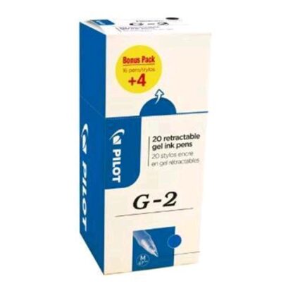 PILOT G-2 PENNA ROLLER A SCATTO PUNTA 0.7 mm COLORE BLU CONF. 16 + 4 Pz.