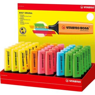 STABILO BOSS ORIGINAL ESPOSITORE 6 COLORI ASSORTITI CONF 45 Pz.
