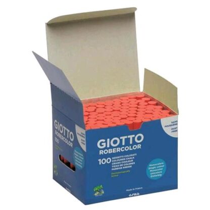 GIOTTO ROBERCOLOR GESSETTI TONDI PER LAVAGNA COLORE ROSSO CONF 100 Pz.