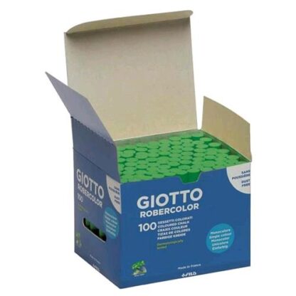 GIOTTO ROBERCOLOR GESSETTI TONDI PER LAVAGNA COLORE VERDE CONF 100 Pz.
