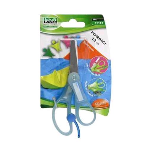 LEBEZ FORBICE MULTIUSO LAMA ACCIAIO 13 CM PUNTA TONDA COLORI ASSORTITI