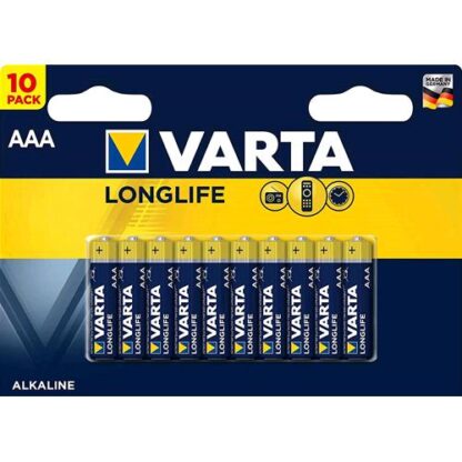 VARTA LONGLIFE BATTERIA MININSTILO AAA LR03 1.5 V CONF 10 Pz.