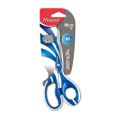 MAPED FORBICE ZENOA FIT LAME DECORATE IN ACCIAIO 18 CM COLORE BLU