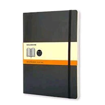 MOLESKINE TACCUINO XL LARGE MORBIDO A RIGHE COLORE NERO 192 FOGLI CONF 1 Pz.
