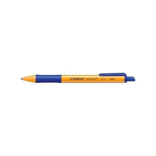 STABILO POINTBALL PENNA A SFERA A SCATTO PUNTA CONICA 0.5mm COLORE BLUE CONF 10 Pz.