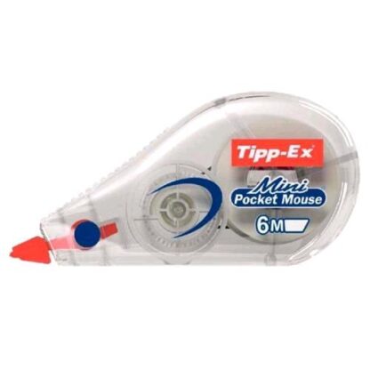 BIC MINI POCKET MOUSE CORRETTORE A NASTRO 5MM X 6MT COLORE FUSTO TRASPARENTE CONF 10 Pz.