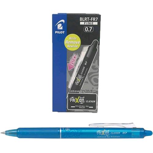 PILOT FRIXION CLICKER PENNA A SFERA A SCATTO CANCELLABILE 0.7 mm COLORE AZZURRO CONF. 12 Pz.