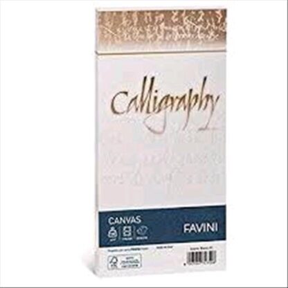 CARTOTECNICA FAVINI CANVAS 25 BUSTE 11X22 100 GR COLORE BIANCO