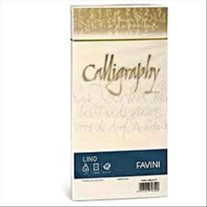 CARTOTECNICA FAVINI LINO 25 BUSTE 11X22 120 GR COLORE AVORIO