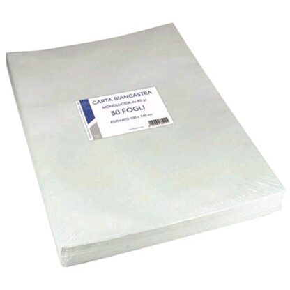 FLORIO CARTA DA PACCO KRAFT 100X140 80 GR COLORE BIANCO CONF 50 Pz.