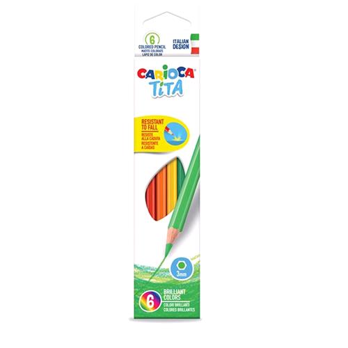 CARIOCA TITA MATITE COLORATE 3 mm COLORI ASSORTITI CONF 6 Pz.