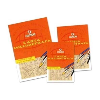 CANSON BLOCCO CARTA MILLIMETRATA A3 80 GR 10 FOGLI COLORE ARANCIONE CONF 10 PZ