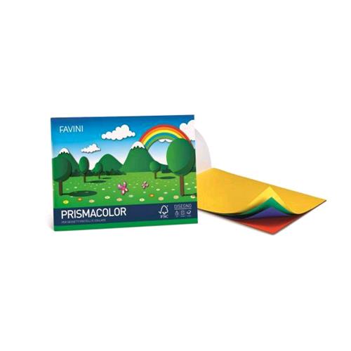 CARTOTECNICA FAVINI PRISMACOLOR ALBUM CM 24X33 128 GR LISCIO + RUVIDO 10 FOGLI COLORI ASSORTITI CONF 20 Pz.