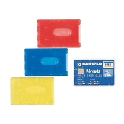 FAVORIT PORTACARDS RIGIDO CON CAVALLOTTO 57X88MM SEMI TRASPARENTE CONF 100 Pz.