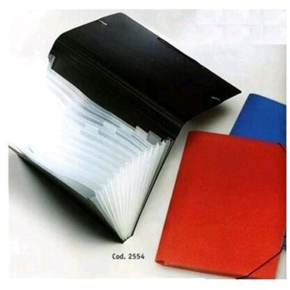 LEBEZ P/DOCUMENTI ARCHIVIATORE A SOFFIETTO 13 SCOMPARTI IN POLIPROPILENE 33.5X24 CM COLORE BLU