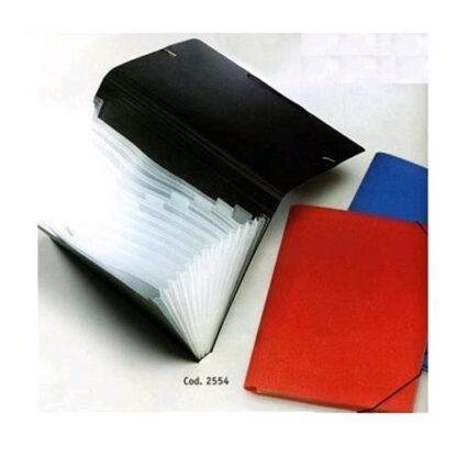 LEBEZ P/DOCUMENTI ARCHIVIATORE A SOFFIETTO 13 SCOMPARTI IN POLIPROPILENE 33.5X24 CM COLORE ROSSO