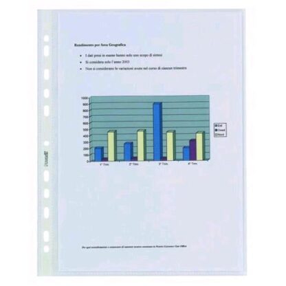 FAVORIT AIR SPECIAL BUSTE CON FORATURA UNIVERSALE IN PP CM 25X33.3 BUCCIA D'ARANCIO TRASPARENTE CONF 50 Pz.