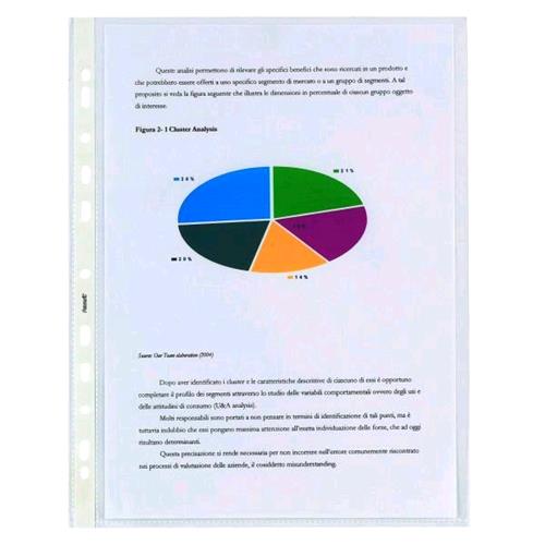 FAVORIT SUPERIOR BUSTE CON FORATURA UNIVERSALE IN PP CM 24X30.5 BUCCIA D'ARANCIA TRASPARENTE CONF 50 Pz.