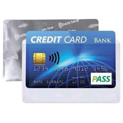 SEI ROTASHELTER-C1TO ESPOSITORE P/CARTE DI CREDITO IN POLIPROPILENE + ALLUMINIO ANTIFURTO DATI COL.TRASP+ALLUM. CONF 100 Pz.