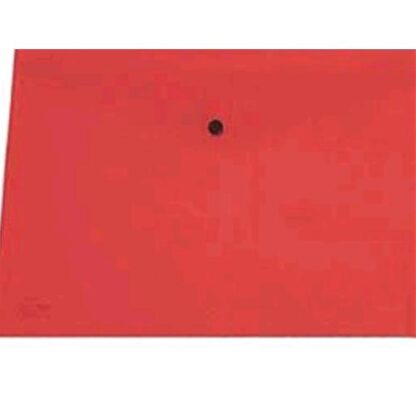 KING MEC PULL BUSTA CON BOTTONE IN PP CM 24.3X33 A4 COLORE ROSSO TRASPARENTE CONF 5 Pz.