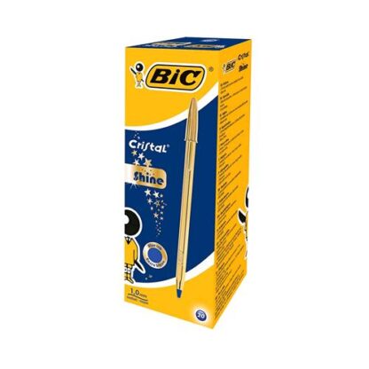 BIC CRISTAL GOLD PENNA A SFERA PUNTA MEDIA COLORE BLU CONF. 20 PZ.