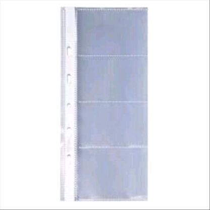 SEI ROTA VISITA MC 16-30 BUSTE PORTA BIGLIETTI CON FORATURA UNIVERSALE IN PP CM 10X26 8 TASCHE TRASPARENTE CONF 10 Pz.