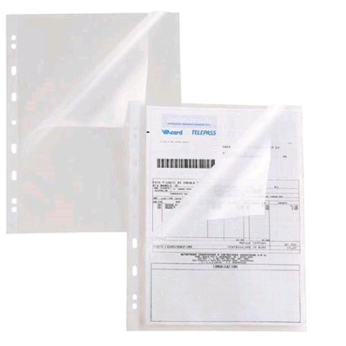 SEI ROTA ATLA A BUSTE A L CON FORATURA UNIVERSALE IN PP BUCCIA D'ARANCIA CM 21X29.7 A4 TRASPARENTE CONF 25 Pz.