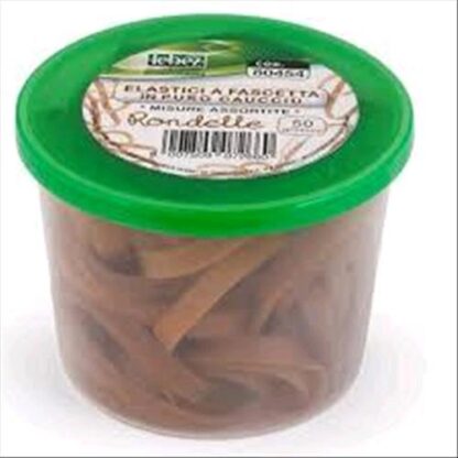 LEBEZ ELASTICI CAUCCIU BARATTOLO DA 50 GR MISURE ASSORTITE