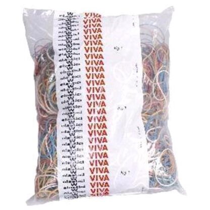 VIVA ELASTICI CAUCCIU' BUSTA 1 KG MISURE E COLORI ASSORTITI