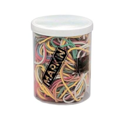 MARKIN ELASTICI GOMMA BARATTOLO 100 GR MISURE E COLORI ASSORTITI