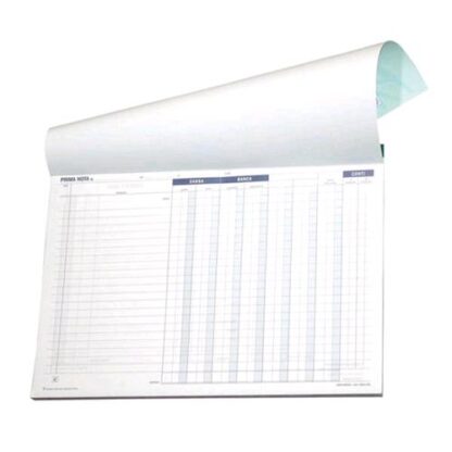 DATA UFFICIO PRIMA NOTA CASSA BANCA AUTOCOPIANTE 2 FOGLI 297X210MM A4 100 FOGLI CONF 10 Pz.