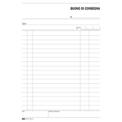 EDIPRO BLOCCO BUONO DI CONSEGNA AUTOCOPIANTE 2 COPIE 230X150MM 100 FOGLI CONF 10 Pz.