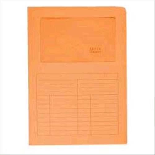 BLASETTI SINTEX CARTELLINA A L CON FINESTRA IN CARTA 297X210MM A4 COL. ARANCIO CONF 50 Pz.