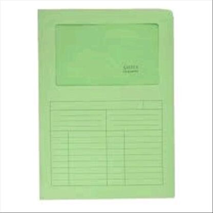 BLASETTI SINTEX CARTELLINA A L CON FINESTRA IN CARTA 297X210MM A4 COL. VERDE CONF 50 Pz.