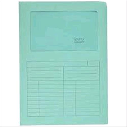 BLASETTI SINTEX CARTELLINA A L CON FINESTRA IN CARTA 297X210MM A4 COL. ACQUA MARINA CONF 50 Pz.