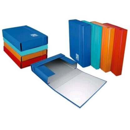 BLASETTI ONE COLOR CARTELLA PROGETTO C/ELASTICO IN CARTONCINO PLASTIFICATO 250X360MM A4 DORSO 5CM COL. ASSORTITI CONF 6 Pz.