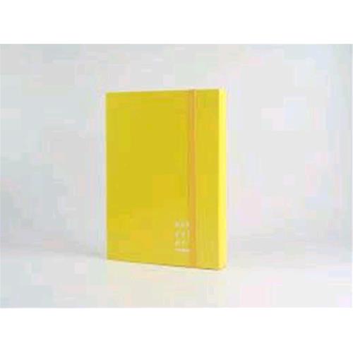 BREFIOCART NEW COLOR CARTELLE C/ELASTICO PIATTO IN CARTONCINO PLASTIFICATO 250X350MM A4 DORSO 10CM COL. GIALLO