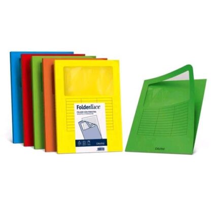 CARTOTECNICA FAVINI LUCE E ACQUA CARTELLINE C/FINESTRA IN CARTONE 310X220MM A4 COL.GIALLO CONF 10 Pz.