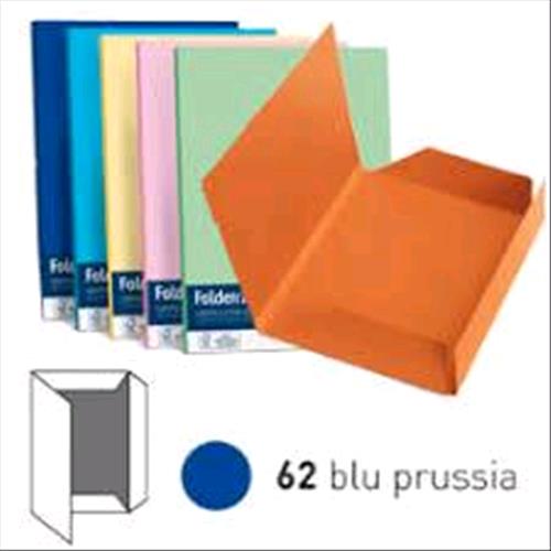 CARTOTECNICA FAVINI LUCE EACQUA CARTELLINE 3 LEMBI IN CARTONCINO 245X345MM COL.BLU PRUSSIA CONF 25 Pz.