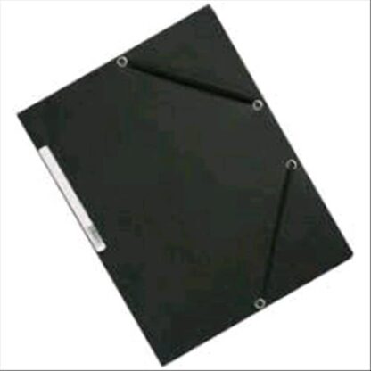 EXACOMPTA NATURE FUTURE CARTELLE 3 LEMBI C/ELASTICO IN CARTONCINO 320X240MM A4 DORSO 2CM COL. NERO CONF 10 Pz.