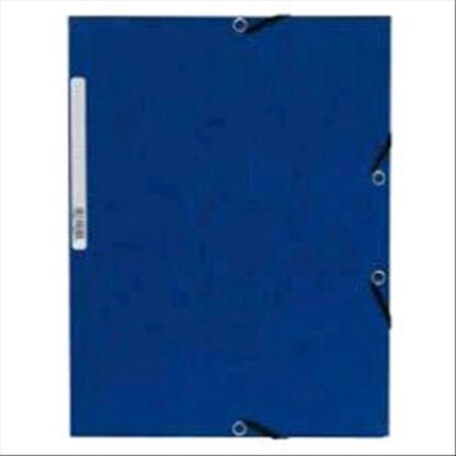 EXACOMPTA NATURE FUTURE CARTELLE 3 LEMBI C/ELASTICO IN CARTONCINO 320X240MM A4 DORSO 2CM COL. BLU CONF 10 Pz.