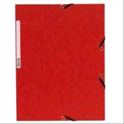 EXACOMPTA NATURE FUTURE CARTELLE 3 LEMBI C/ELASTICO IN CARTONCINO 320X240MM A4 DORSO 2CM COL. ROSSO CONF 10 Pz.
