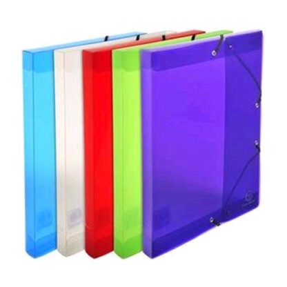 EXACOMPTA CRYSTAL COLOURS SCATOLA ARCHIVIO IN PP C/ELASTICO 250X330MM A4 COL.ASSORTITI
