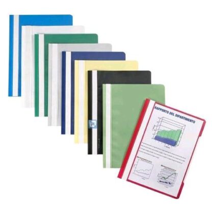 FAVORIT PRATIC CARTELLINE AD AGHI IN PP 297X210MM A4 COL. AZZURRO CONF 10 Pz.