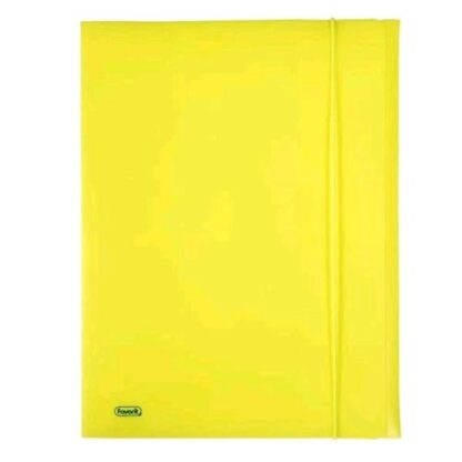 FAVORIT NEON CARTELLE 3 LEMBI C/ELASTICO IN PP 240X330MM A4 COL. GIALLO